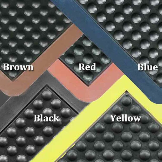 One-of-a-Kind Cushioned Mat Built for Comfort and Durability color pallette Blue,Red,Yellow,Black,Brown