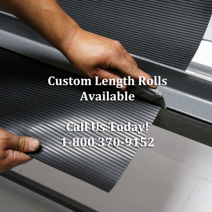 Call for custom length rolls of Corrugated Ramp Cleat Rubber Runners