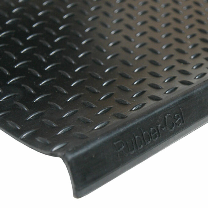 Non-Skid, Affordable, Sturdy and Eco-Friendly Step Mats black in color corner shot