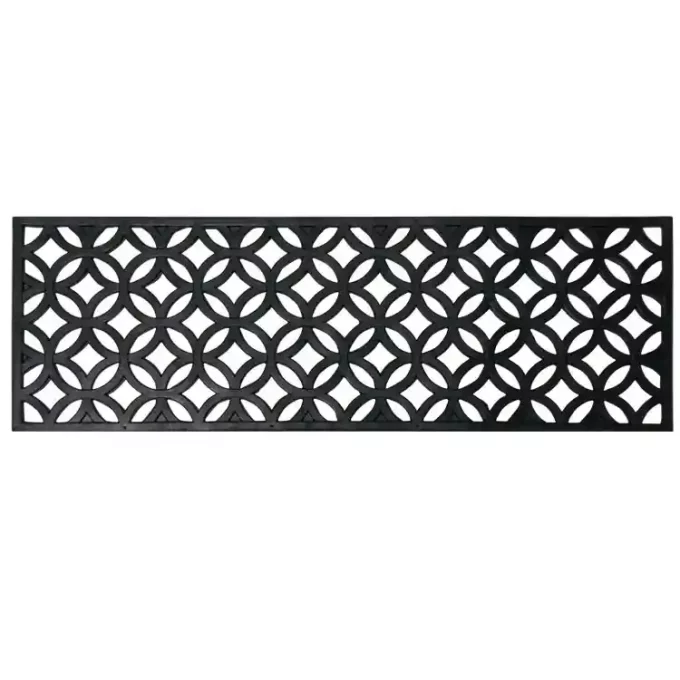 Stylish Step Mats Inspired by the Geometric Designs Used by the Aztecs black in color front view