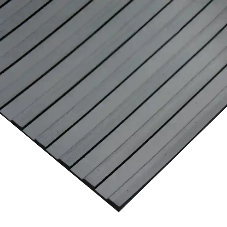 2' Width 1/4" thick Ribbed Rubber Runners Matting Black Choose Size 