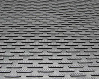 Black color Ultra-Durable and Economical Rubber Doormat texture shot