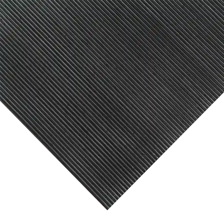 Ribber Corrugated Rubber Runners Mat 3' width 1/4 thick 