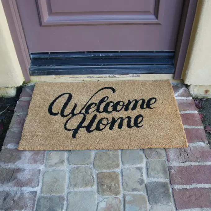 Welcome Home mat to declare there is no better place than home