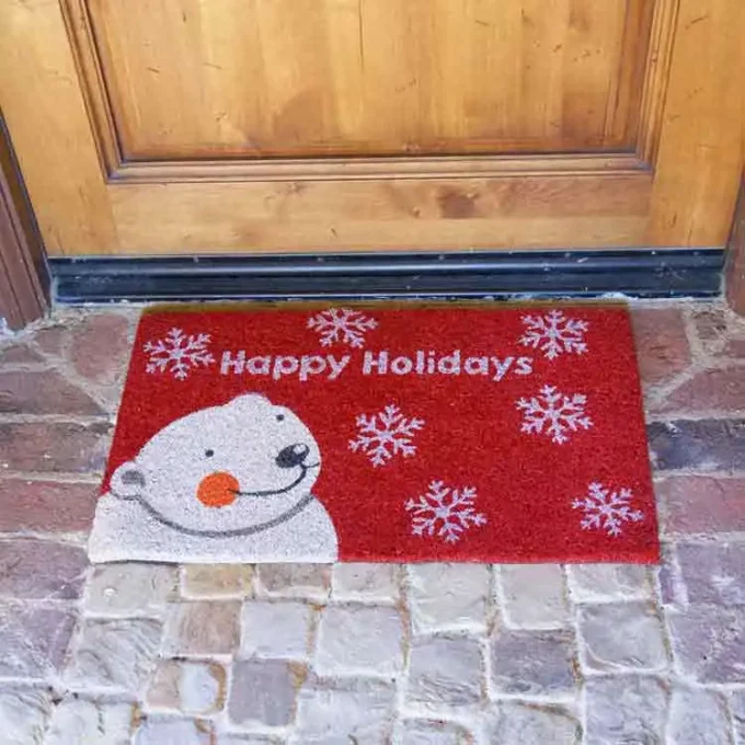 Bright red Holidays Door Mats for the Holiday-Loving Home