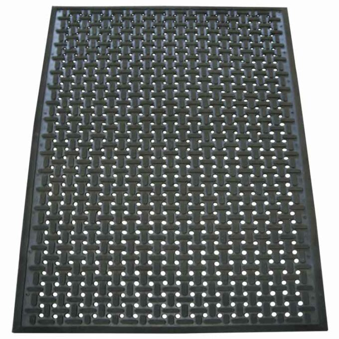 Black Kitchen mat displayed from top