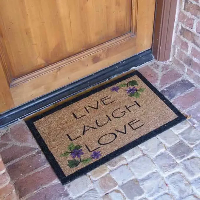 Novelty Doormats with a Warm words Live,Laugh,Love