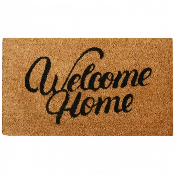 Coco Mat with words Welcome Home on it