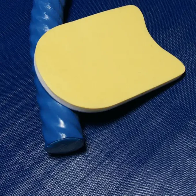 Blue color PVC Drainage Mat placed on floor