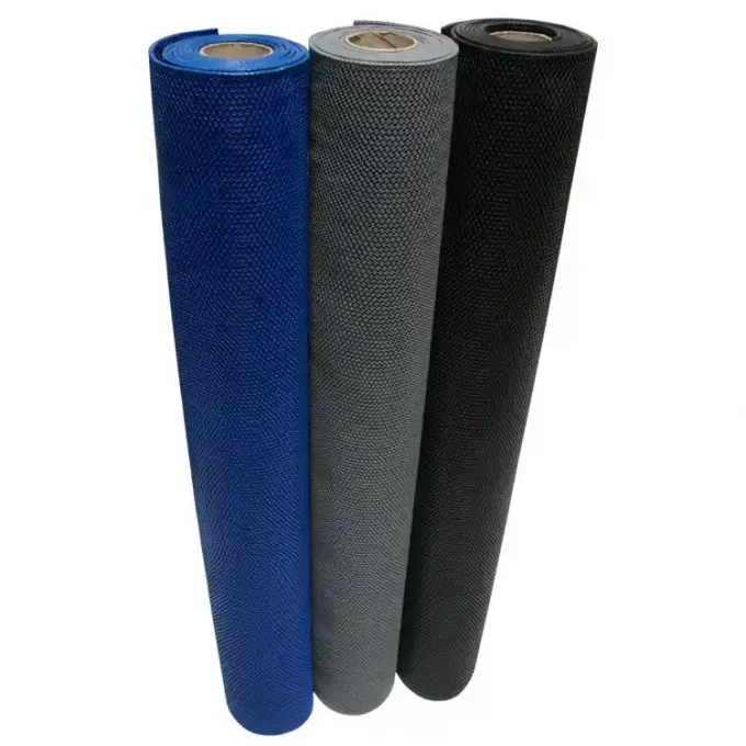 Blue, Grey & Black color PVC Drainage Mats rolled