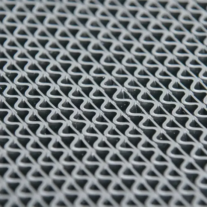 Grey color PVC Drainage Mats texture shot