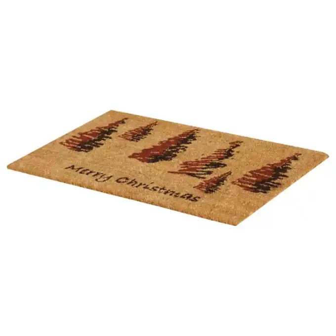 Christmas Doormat with Merry Christmas message & Christmas trees