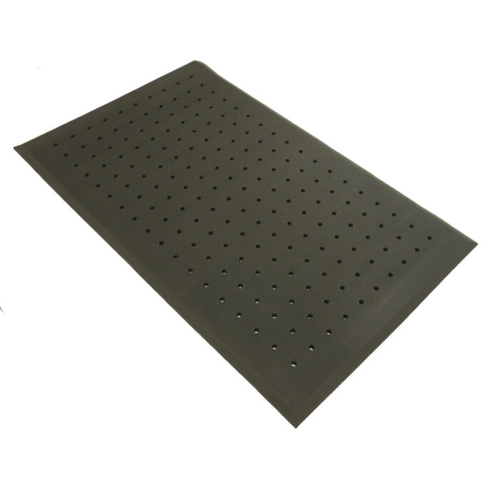 Black mat with black dots lined up inside