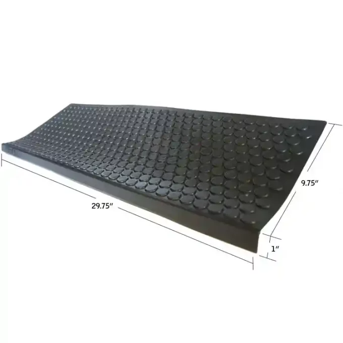 Non-Slip, Ultra Durable, Indoor/Outdoor Stair Treads black color shows measurements