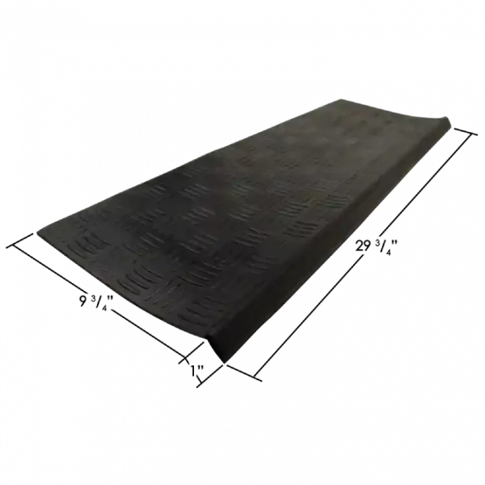 Black color Long-Lasting, Slip-Resistant Rubber Step Mats for Stairs measurements