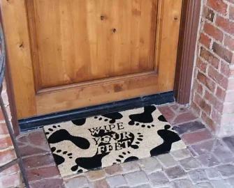 Doormats with a Simple Request, "Wipe Your Feet!"