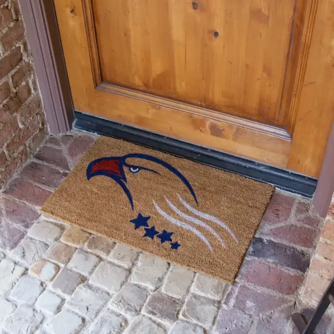 A Coir Doormat Made for Patriotic Doorways Year Round!