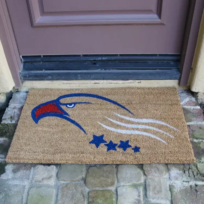 A Coir Doormat Made for Patriotic Doorways Year Round!