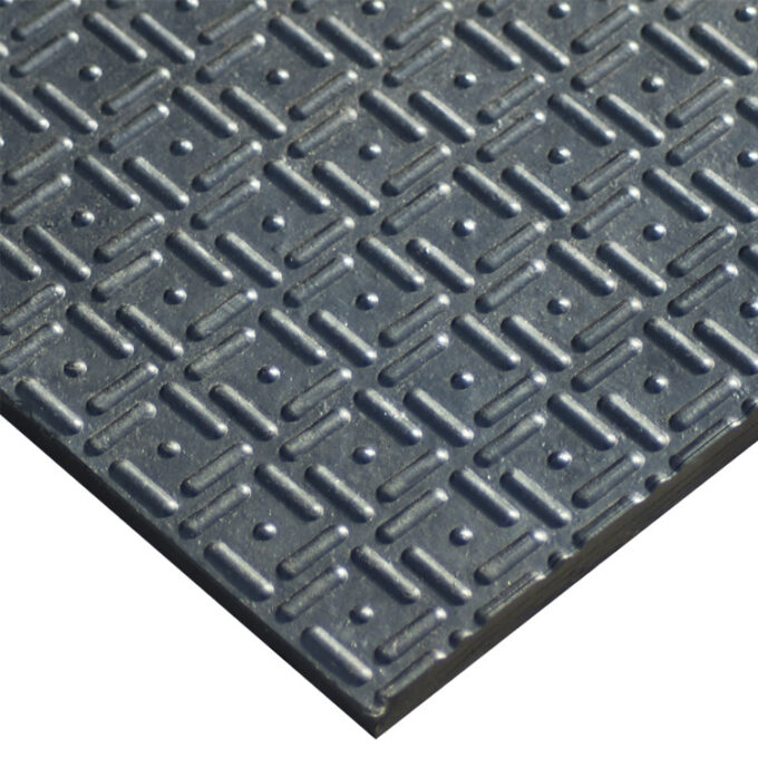Black in color Thick Rubber Mat Designed for Impact-Heavy Applications corner shot