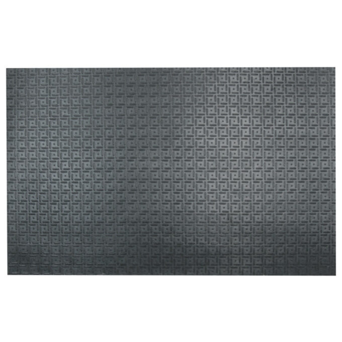 Black in color Thick Rubber Mat Designed for Impact-Heavy Applications front view for texture