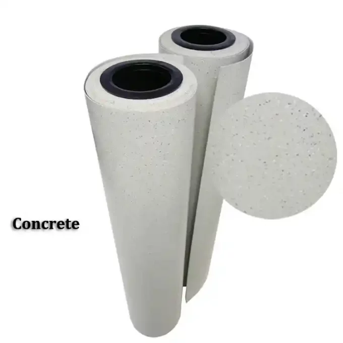Premium Rubber Flooring Roll in concrete tone rolled