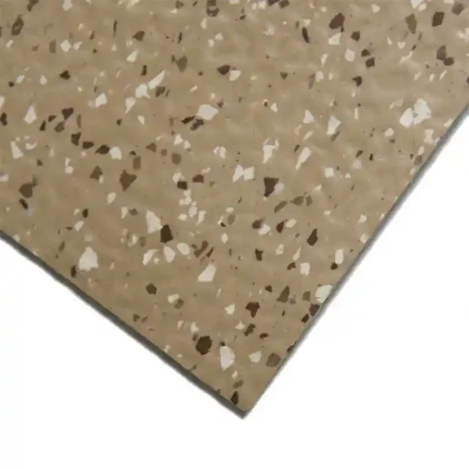 Premium Rubber Flooring Roll in Kalahari dessert tone corner shot