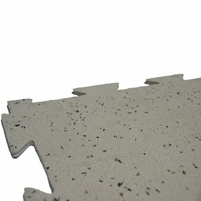 Dark grey Premium Interlocking Rubber Floor Tile showing texture