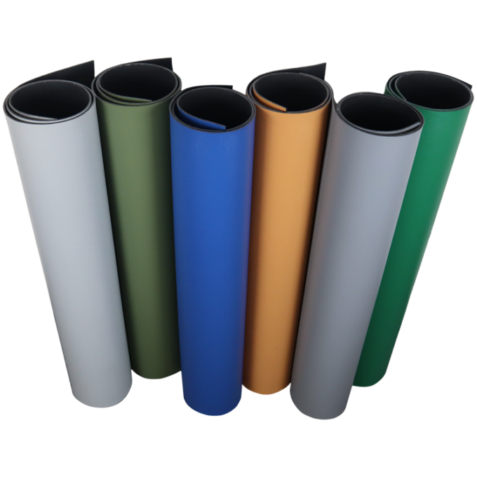 Multiple rubber rolls of different colors
