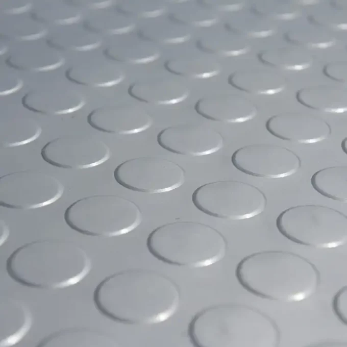 Coin or Stud Top Textured Flooring silver color texture shot