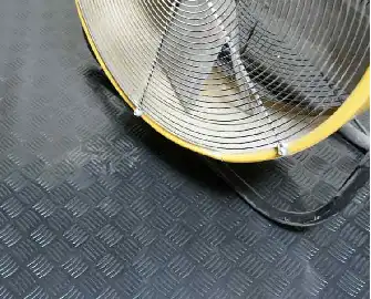 Black diamond pattern rubber flooring