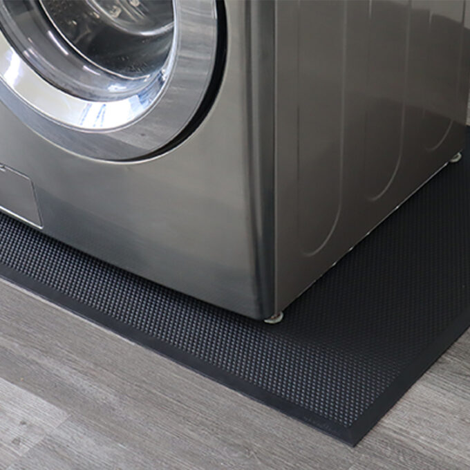 Goodyear Rubber Washer and Dryer Mat Action Shot