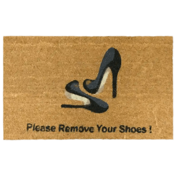 Doormat that request to remove your shoes