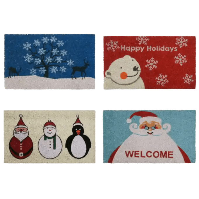4 Doormats of Christmas themes