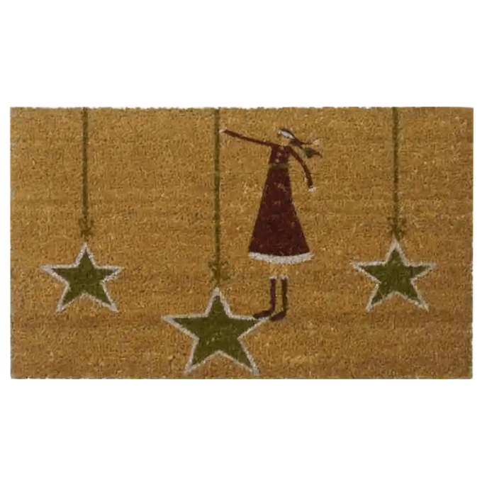 Holiday doormat with stars