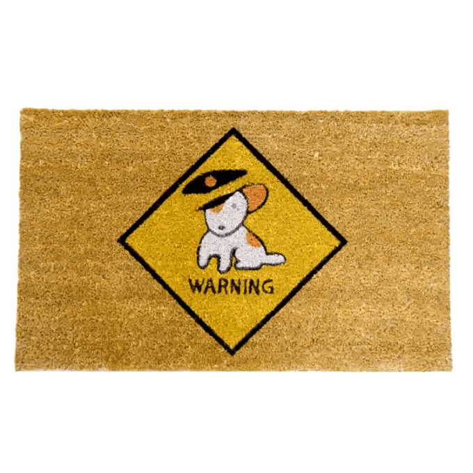 Doormat with a Warning