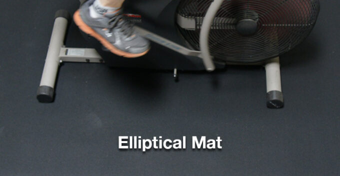 elliptical mat on rubber mat