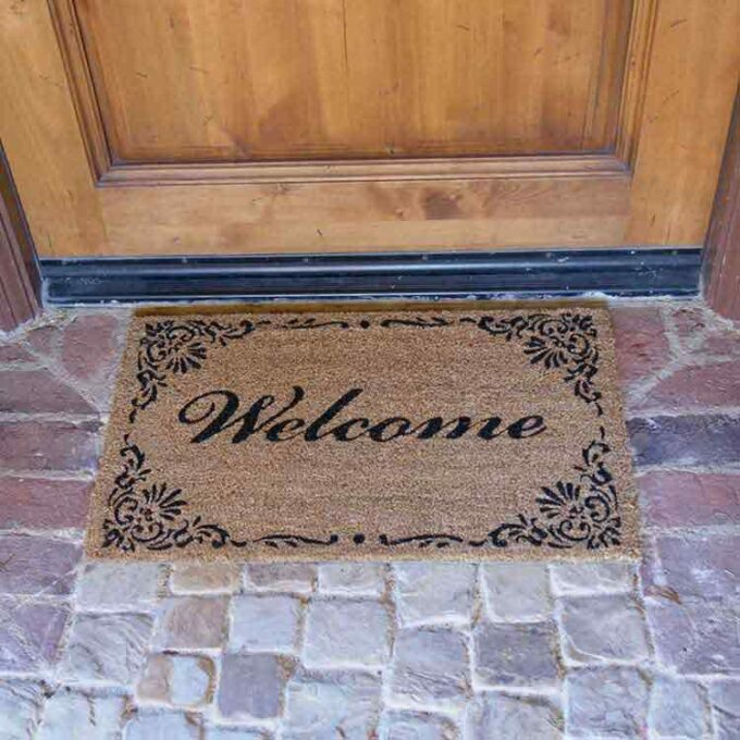 Welcome Mat with a Patriotic Undertone