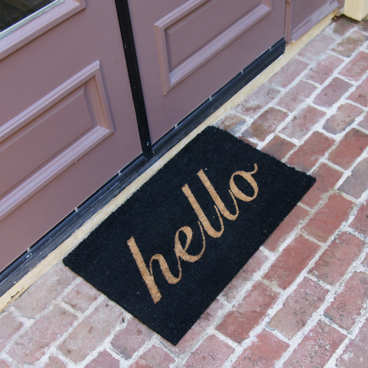 Hello door mat Garage door mat Welcome door mat Funny outdoor mat Non slip