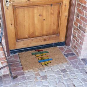 Lost? This Welcome Mat will Point Guests the Right Way